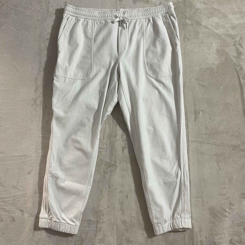 ATHLETA Farallon Jogger Pants Womens‎ Size XL White Drawstring Workout Lounge